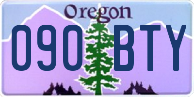 OR license plate 090BTY