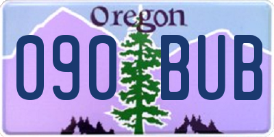 OR license plate 090BUB