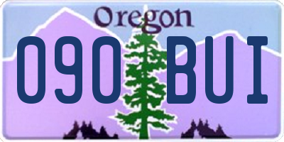 OR license plate 090BUI
