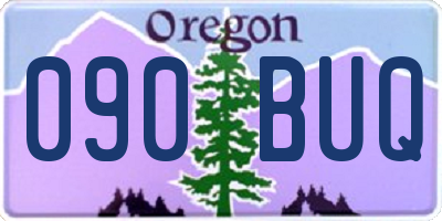 OR license plate 090BUQ