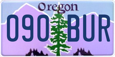 OR license plate 090BUR