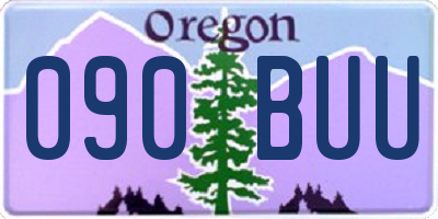 OR license plate 090BUU