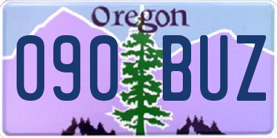 OR license plate 090BUZ
