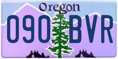OR license plate 090BVR