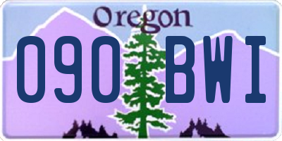 OR license plate 090BWI