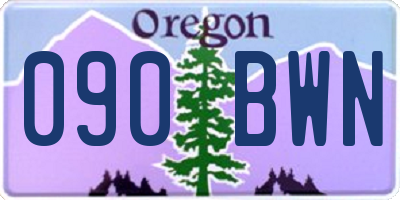 OR license plate 090BWN