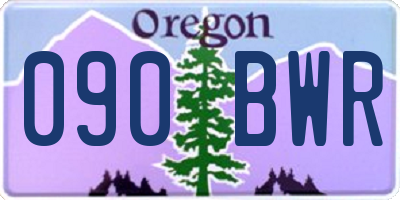 OR license plate 090BWR