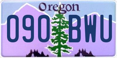OR license plate 090BWU