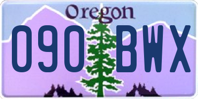 OR license plate 090BWX
