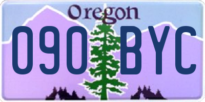 OR license plate 090BYC