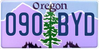 OR license plate 090BYD