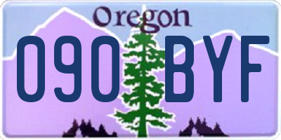 OR license plate 090BYF