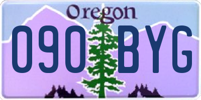 OR license plate 090BYG