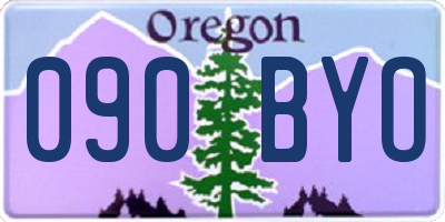 OR license plate 090BYO