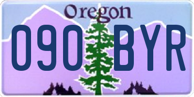 OR license plate 090BYR
