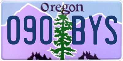 OR license plate 090BYS