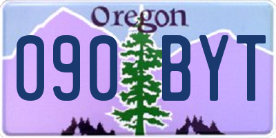 OR license plate 090BYT