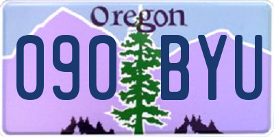 OR license plate 090BYU