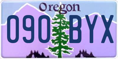 OR license plate 090BYX