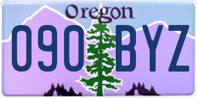 OR license plate 090BYZ