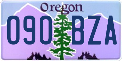 OR license plate 090BZA