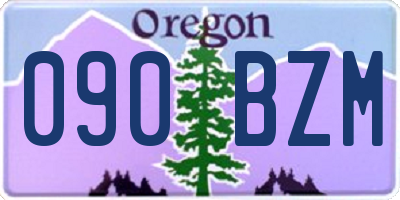 OR license plate 090BZM