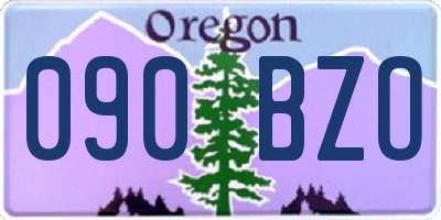 OR license plate 090BZO