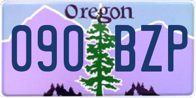 OR license plate 090BZP