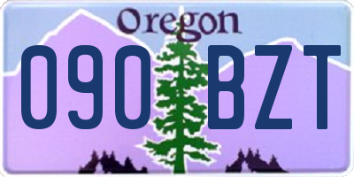 OR license plate 090BZT