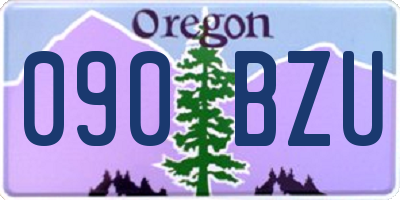 OR license plate 090BZU