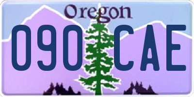 OR license plate 090CAE