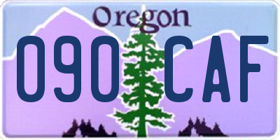 OR license plate 090CAF