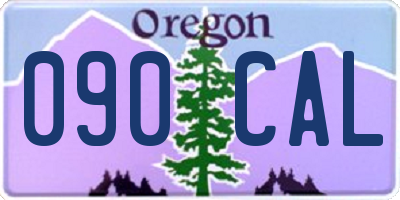 OR license plate 090CAL