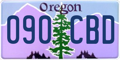 OR license plate 090CBD