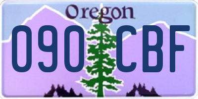 OR license plate 090CBF