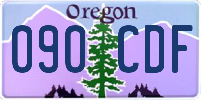 OR license plate 090CDF