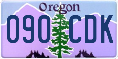 OR license plate 090CDK