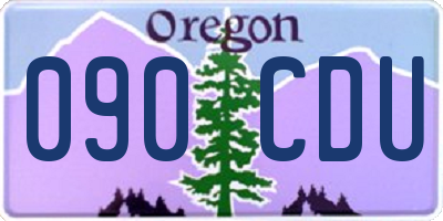 OR license plate 090CDU