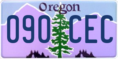 OR license plate 090CEC