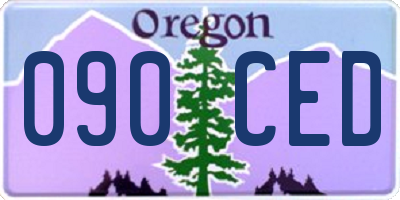 OR license plate 090CED