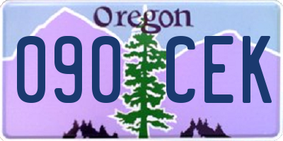 OR license plate 090CEK