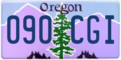 OR license plate 090CGI