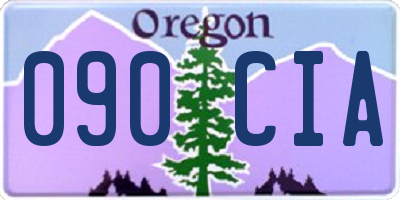 OR license plate 090CIA