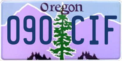 OR license plate 090CIF