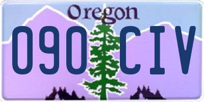 OR license plate 090CIV
