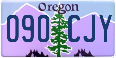 OR license plate 090CJY
