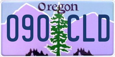 OR license plate 090CLD
