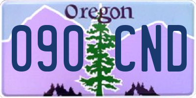 OR license plate 090CND