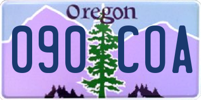 OR license plate 090COA