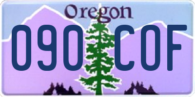 OR license plate 090COF